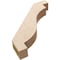 Ekena Millwork 3-inch W x 18-inch D x 18-inch H Copenhagen Rough Cedar Woodgrain TimberThane Knee Brace, Primed BRCUR03X18X18CHGRCPR - alternate 3